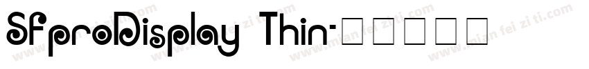 SFproDisplay Thin字体转换